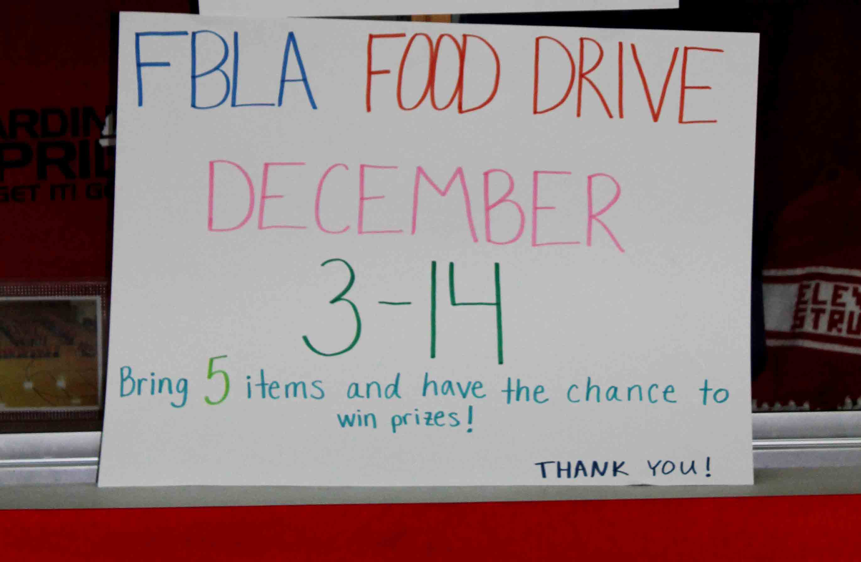 Poster for food drive